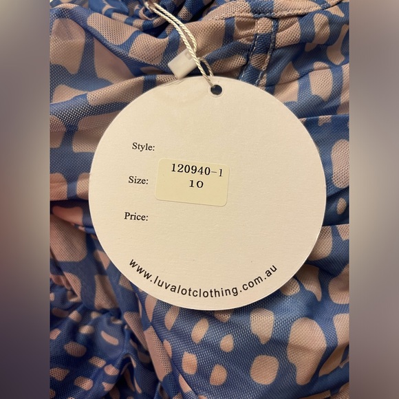 Luvalot (Hello Molly) blue & white mini dress- NWT - Picture 9 of 10